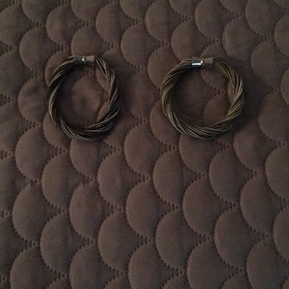 Piano wire bracelet- set of 2